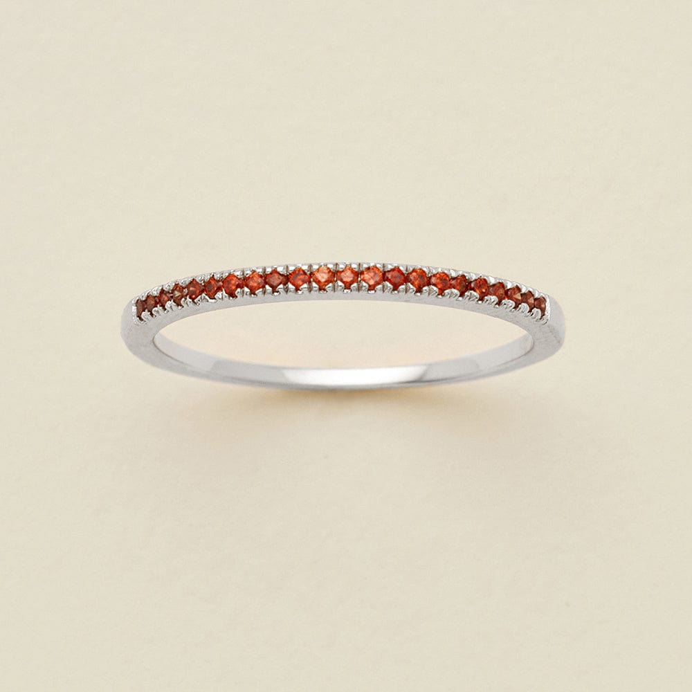 January Birthstone Stacking Ring Silver / 5 Ring