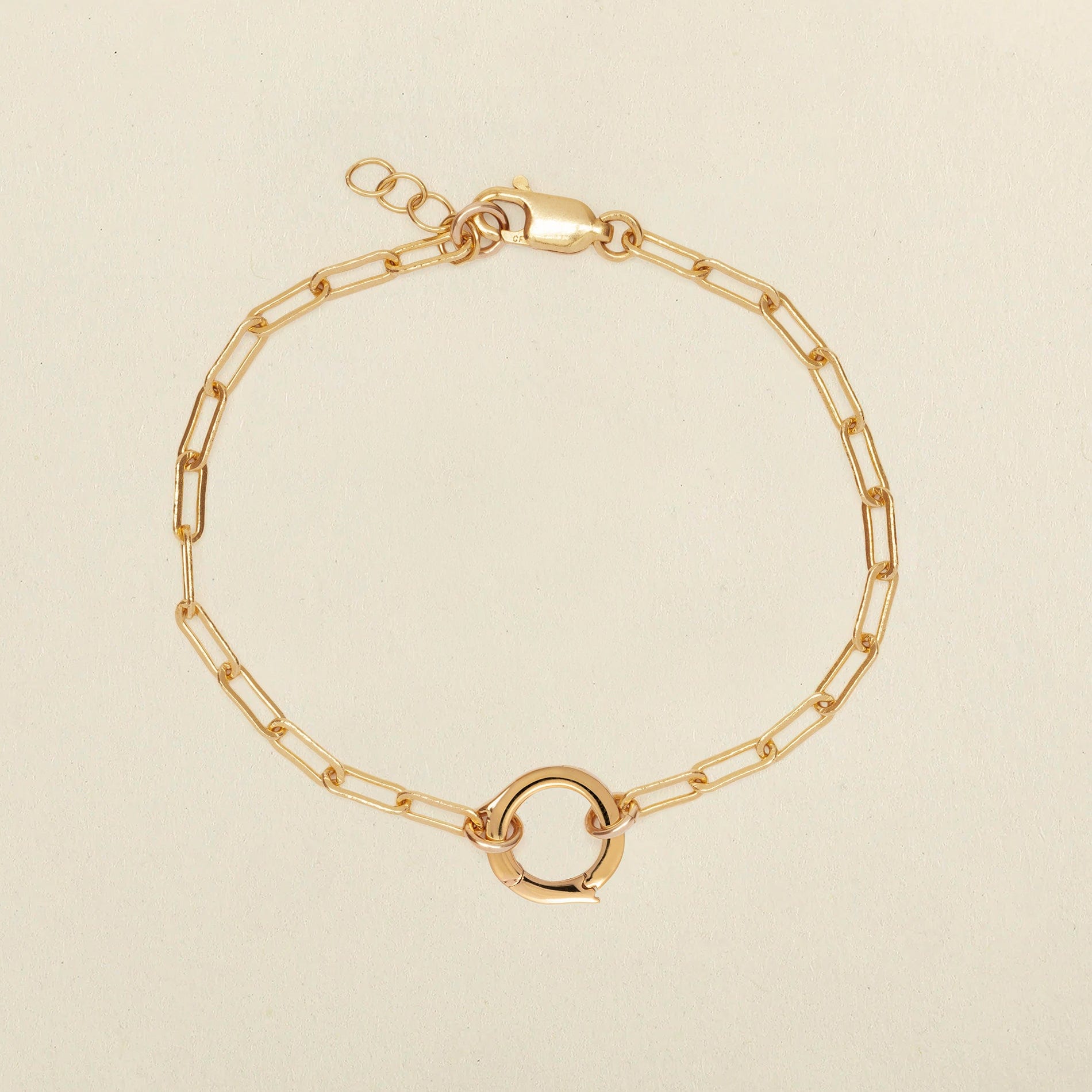 Jude Charm Bracelet Gold Filled / With Link Lock / 6" Bracelet