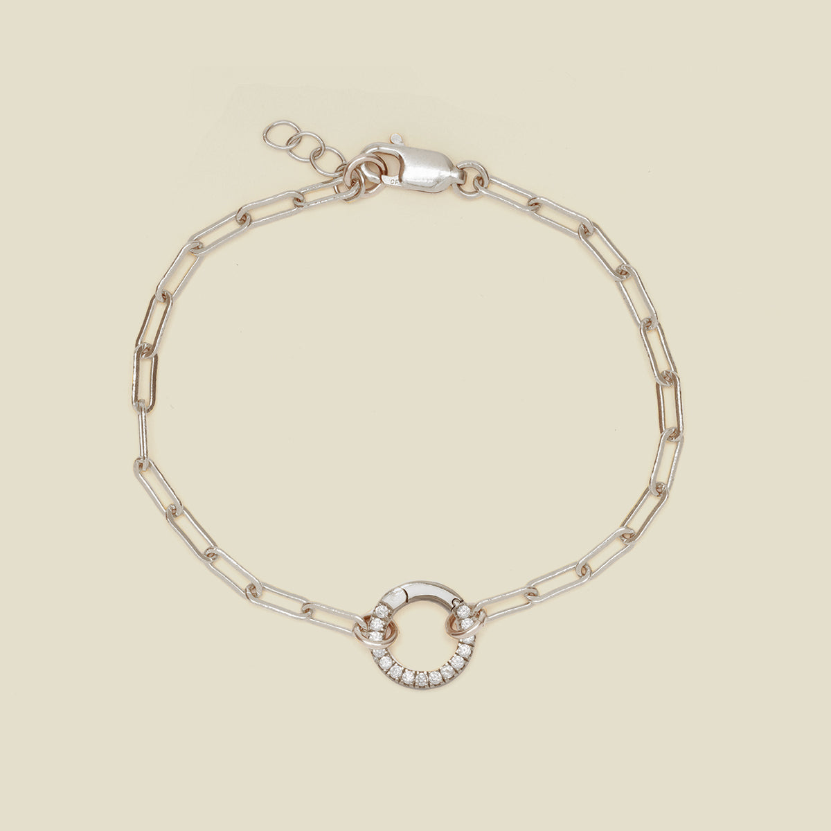 Jude Charm Bracelet Silver / With Link Lock / 6" Bracelet