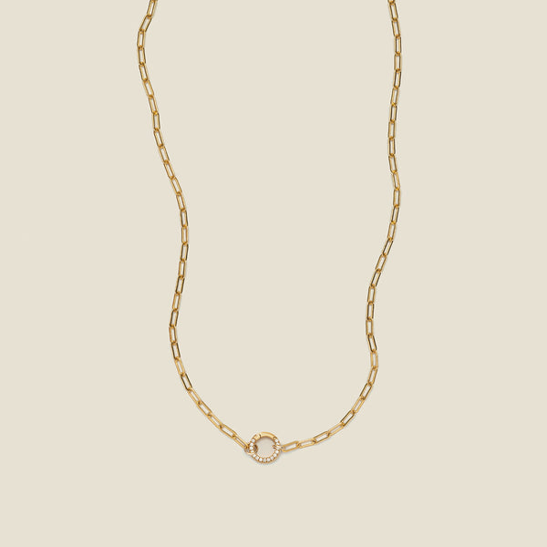 Jude Charm Necklace Gold Filled / with Link Lock