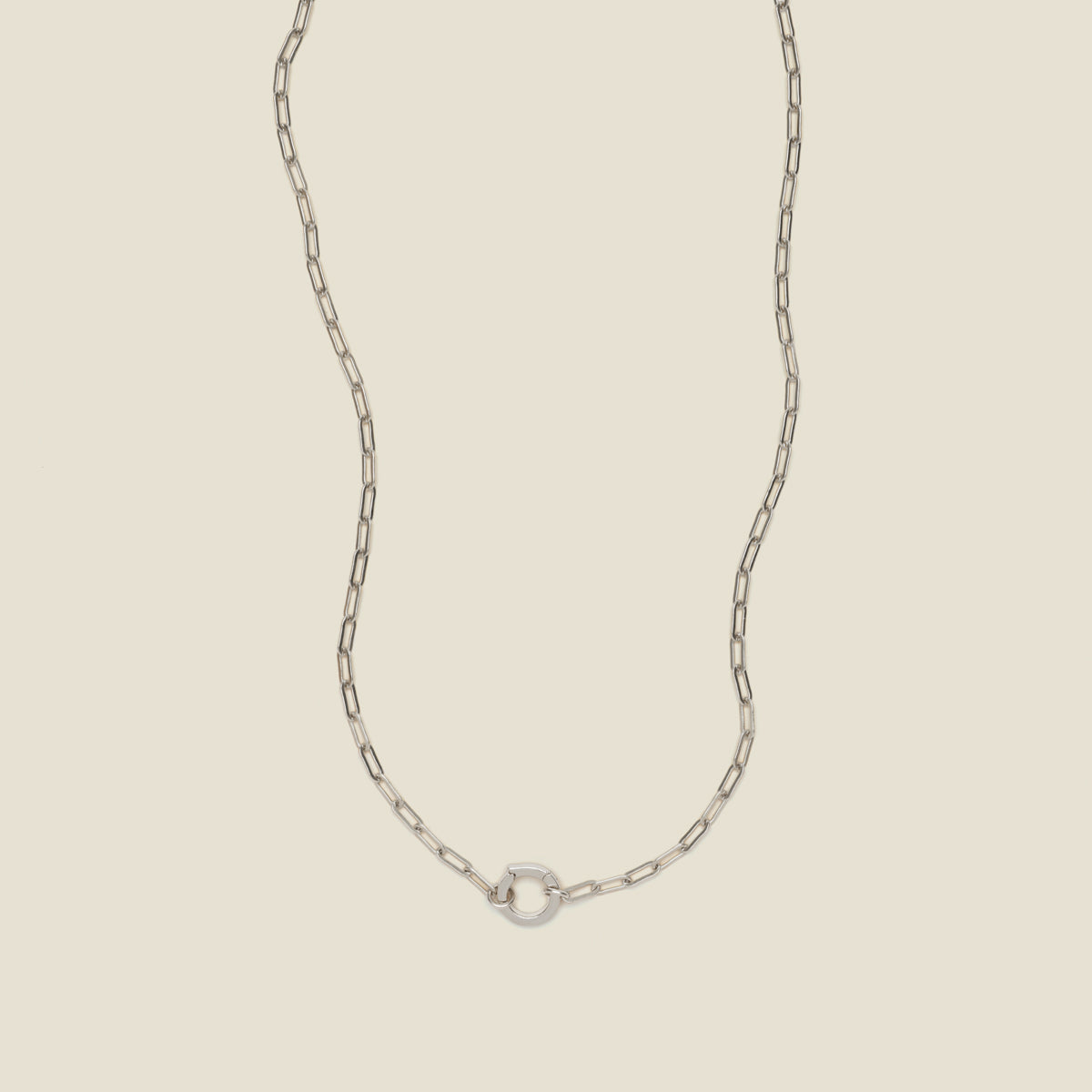 Jude Charm Necklace Silver / With Link Lock Necklace