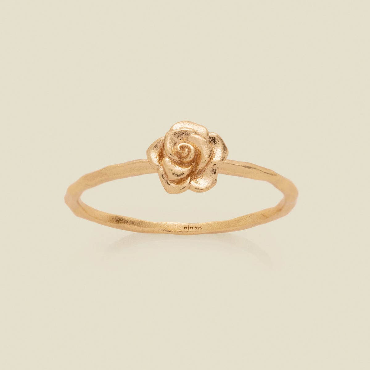 June Birth Flower Ring Gold Vermeil / 5 Ring