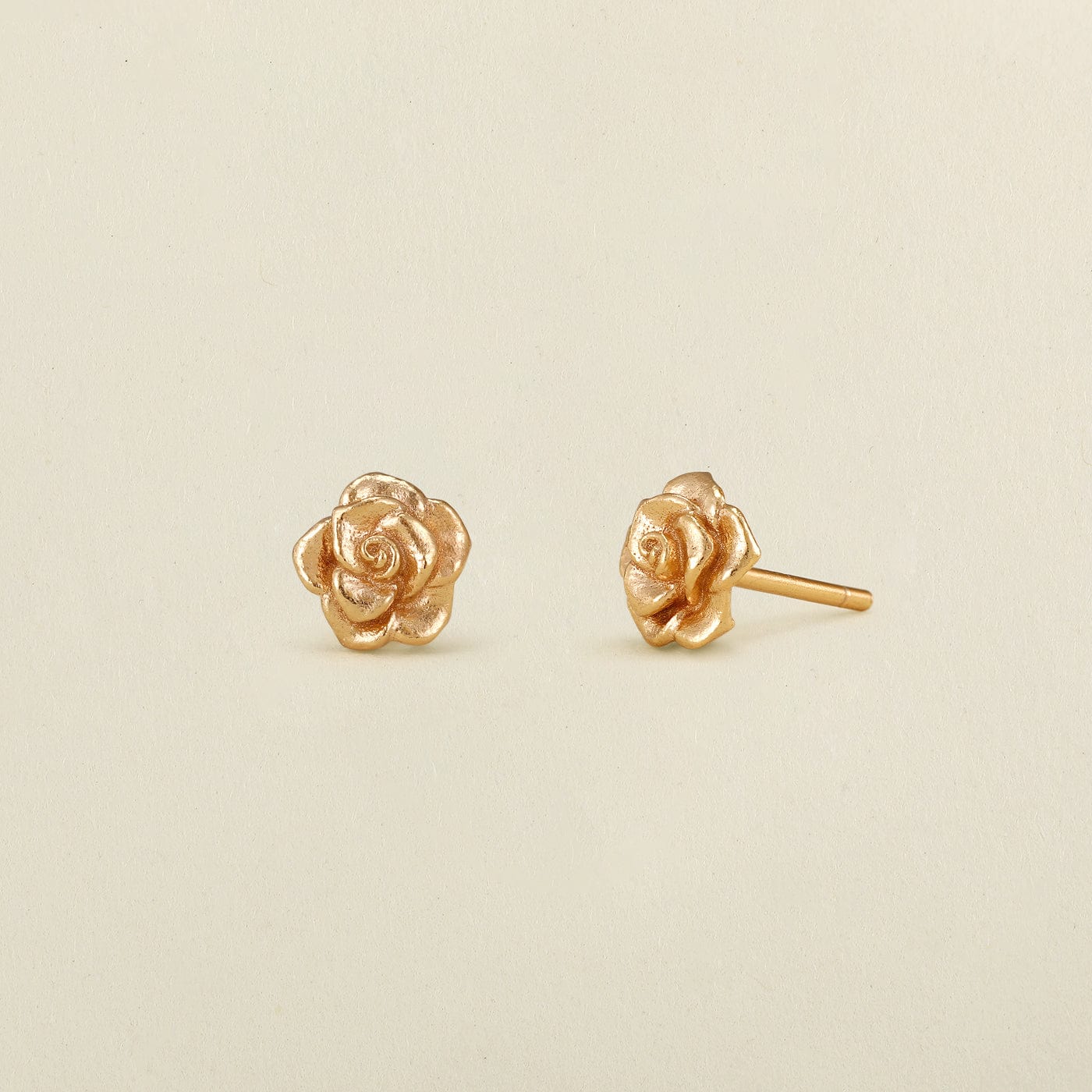 June Birth Flower Stud Earrings Gold Vermeil Earring