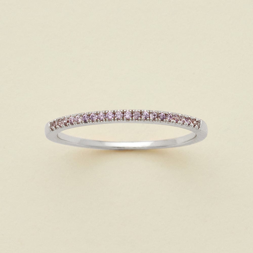 June Birthstone Stacking Ring Silver / 5 Ring