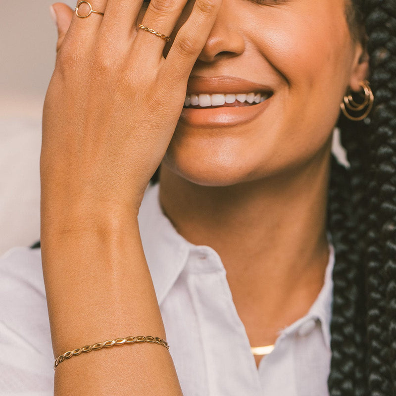 Made By Mary Laurel Cuff Bracelet Adjustable,Gold Or Sterling Silver