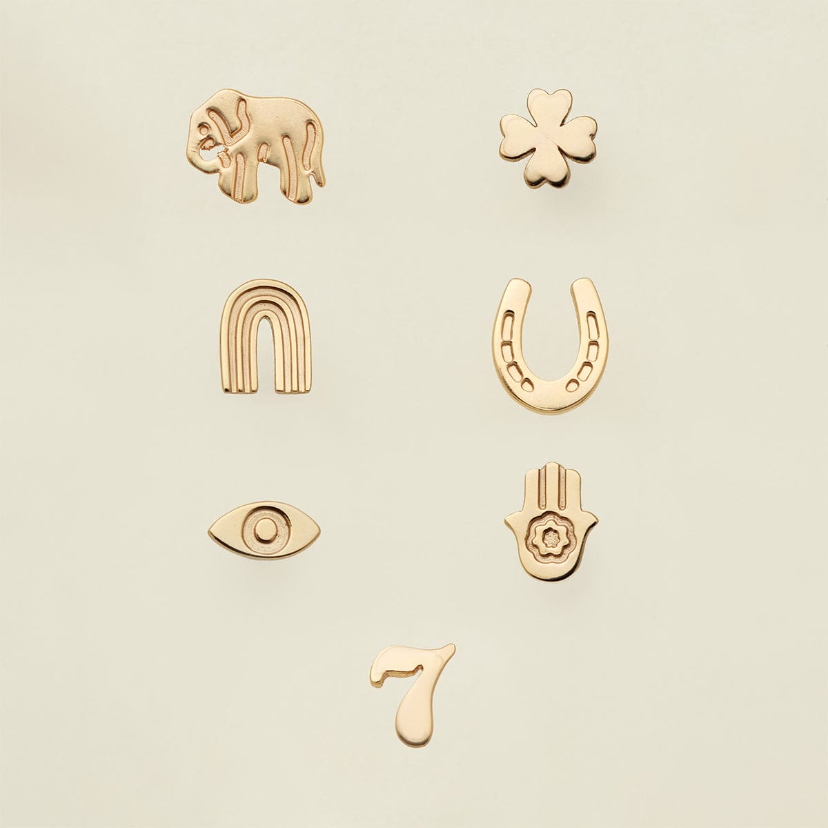 Lucky Stud Earring - Gold Earring