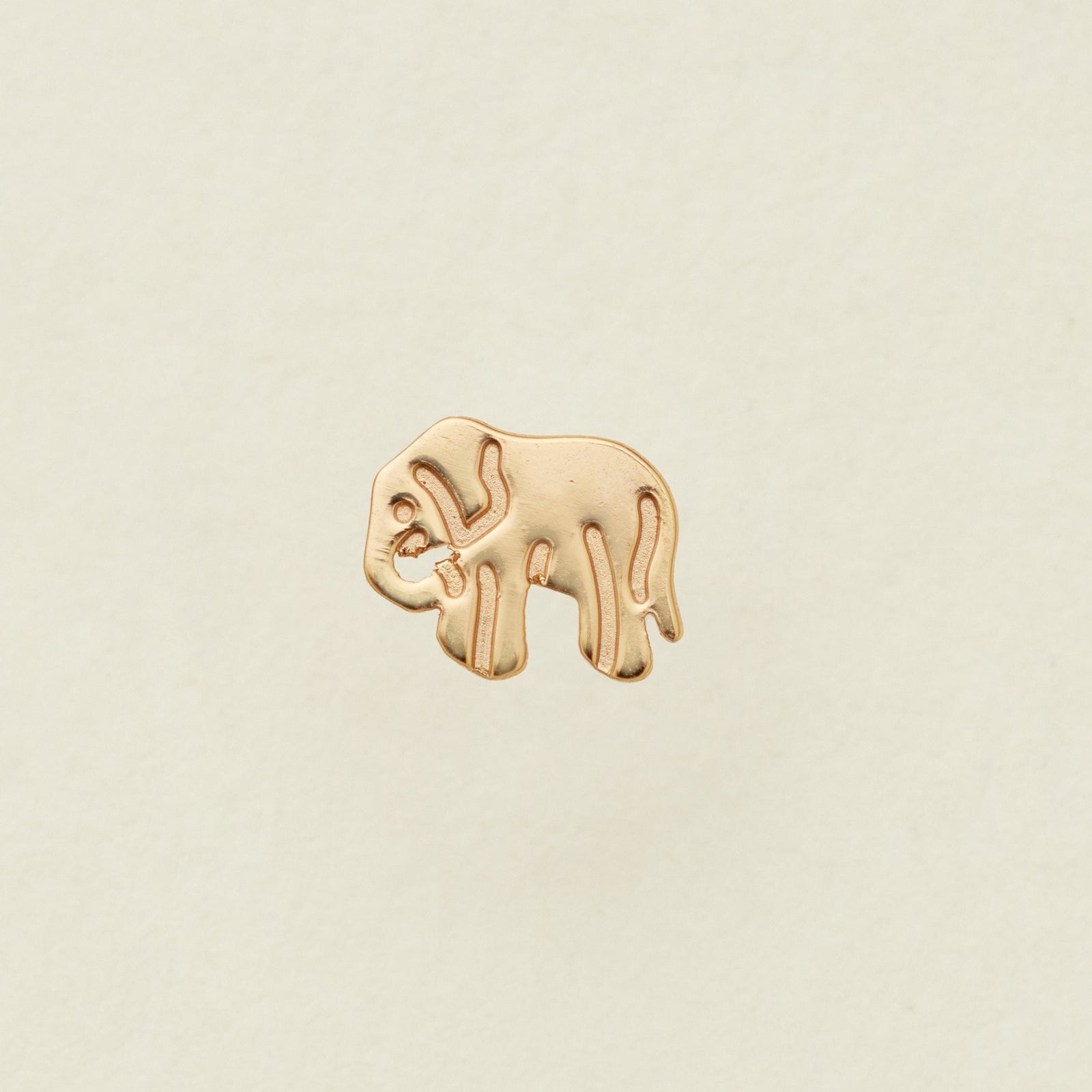 Lucky Stud Earring - Gold Gold Vermeil / Elephant Earring