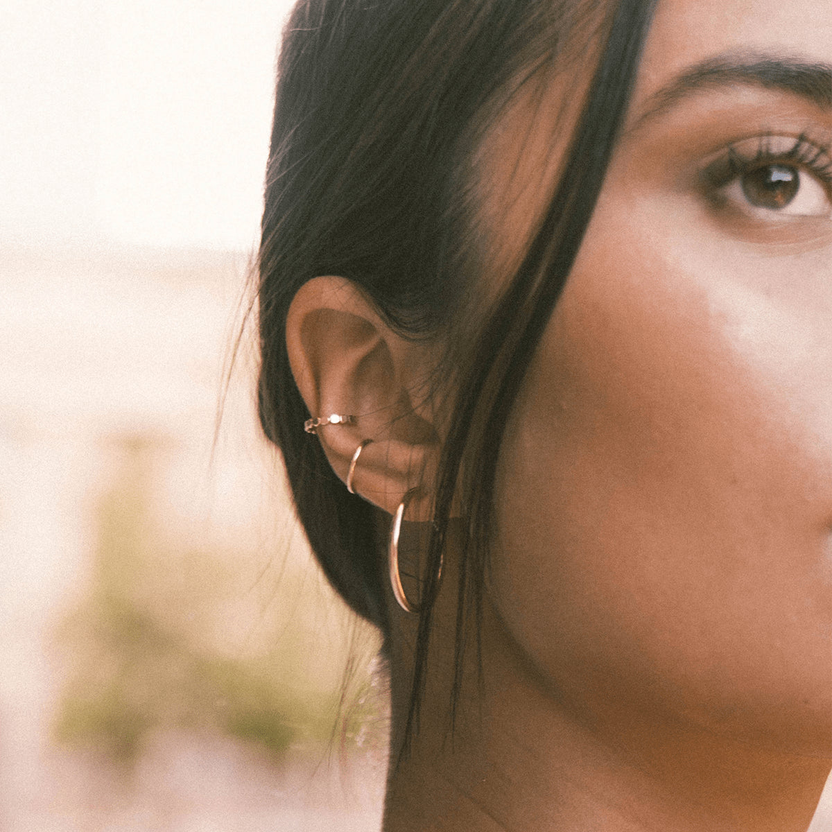 Made By Mary Luster Rounded Ear Cuff—Single | Radiant, Delicate