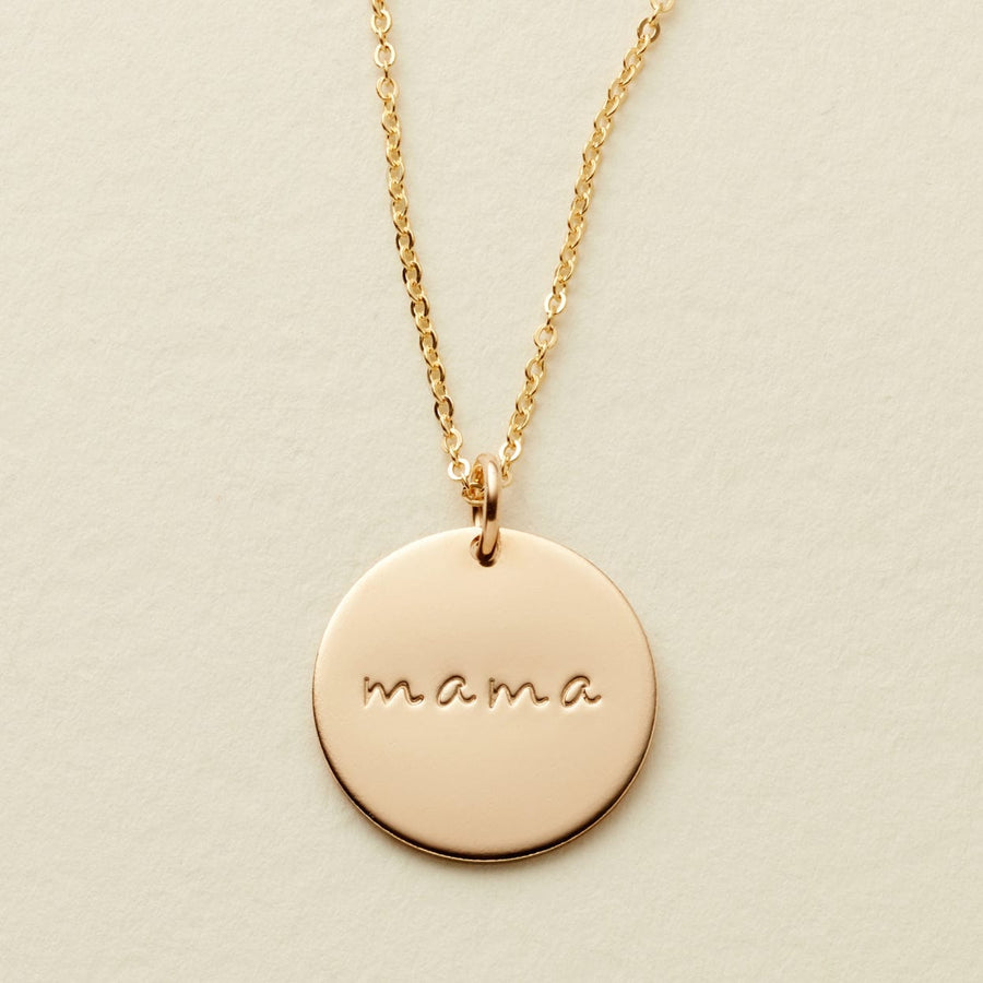 Mama Disc Necklace - 5/8"