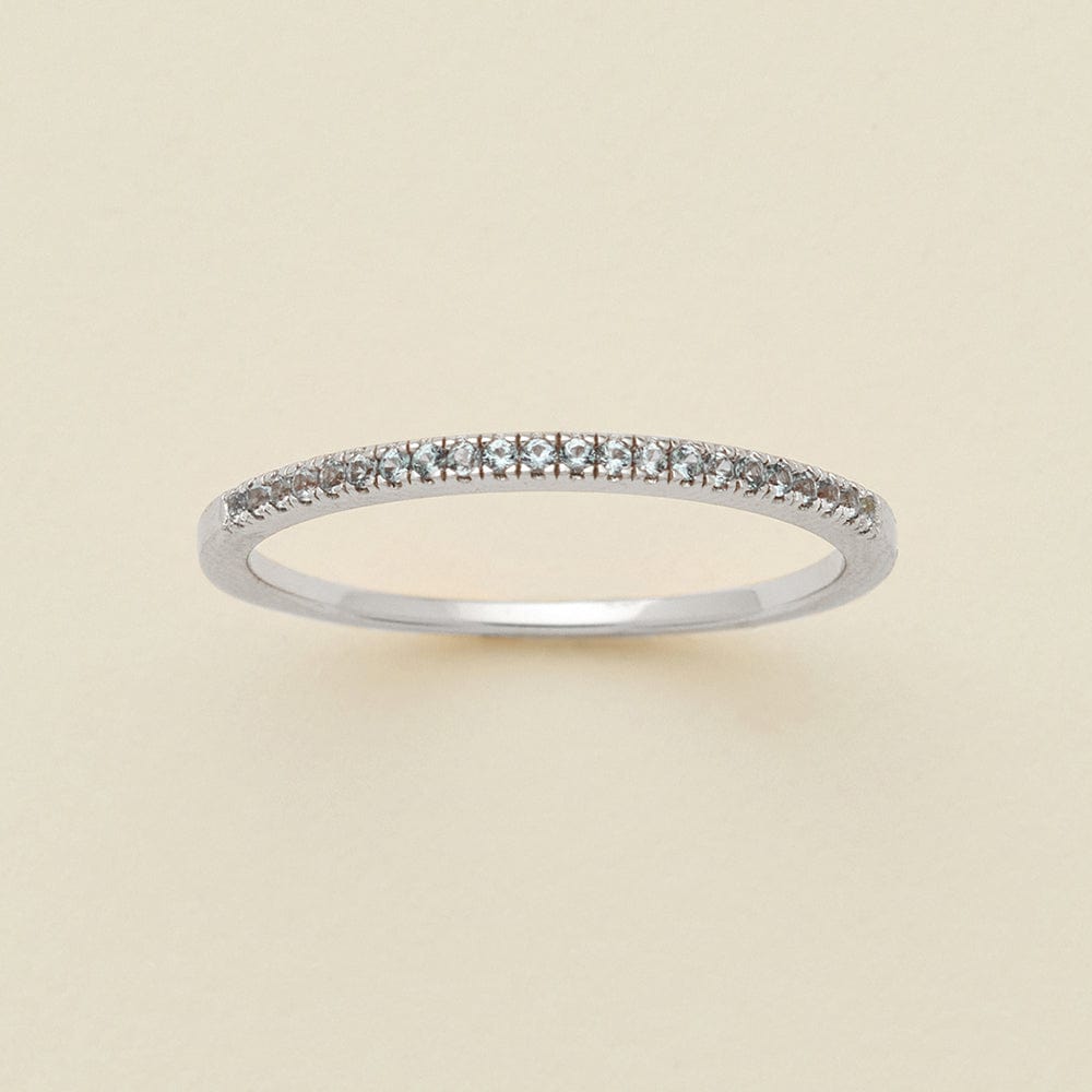 March Birthstone Stacking Ring Silver / 5 Ring