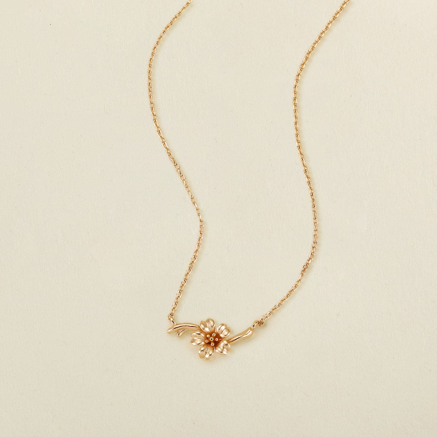 March Everbloom Birth Flower Necklace Gold Vermeil Necklace