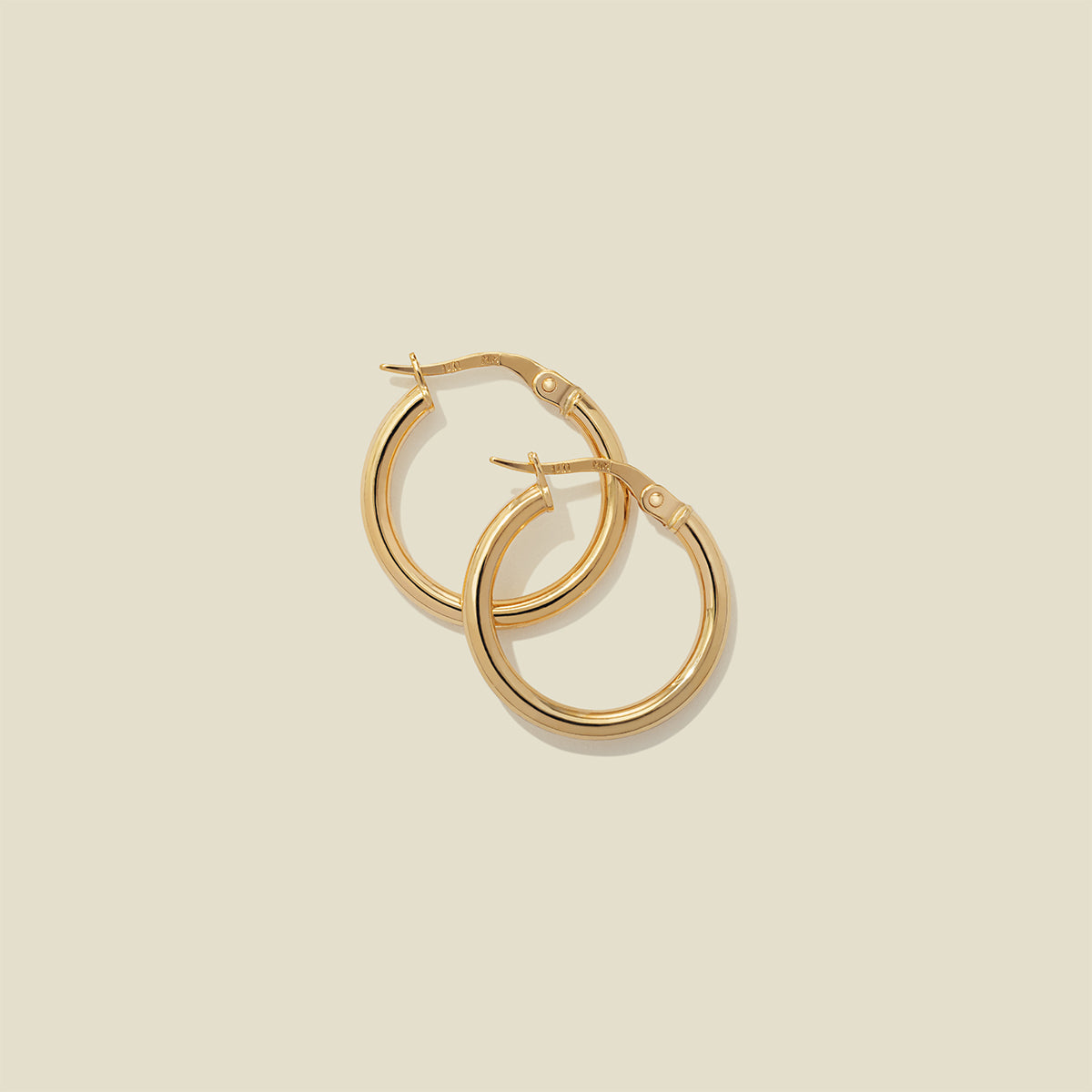 Maude Hoop Earrings 14k Solid Gold / 19mm Earring
