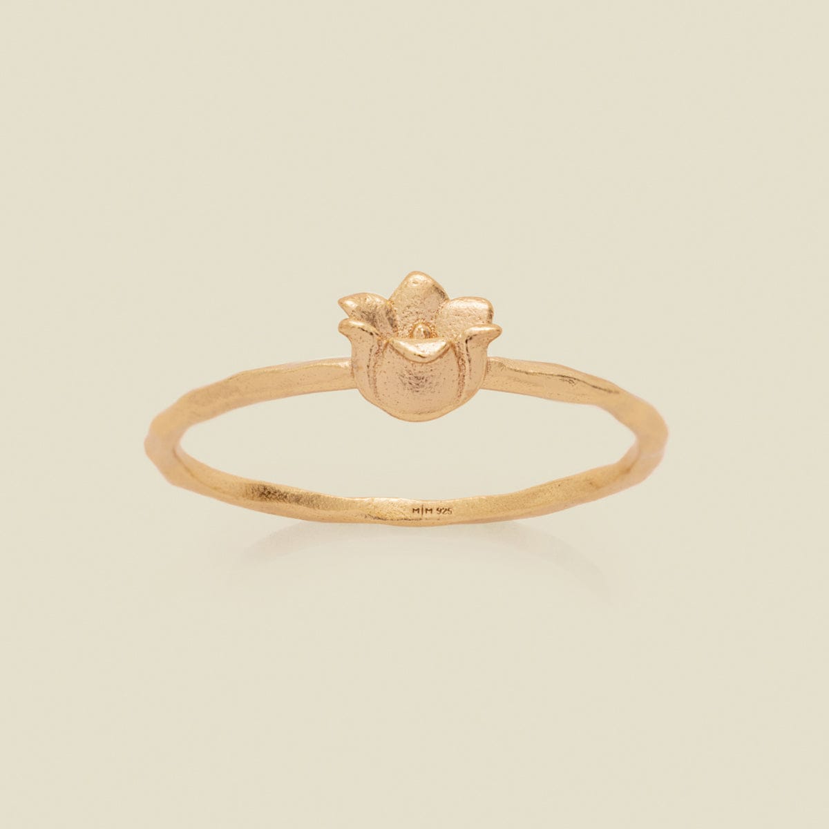 May Birth Flower Ring Gold Vermeil / 5 Ring