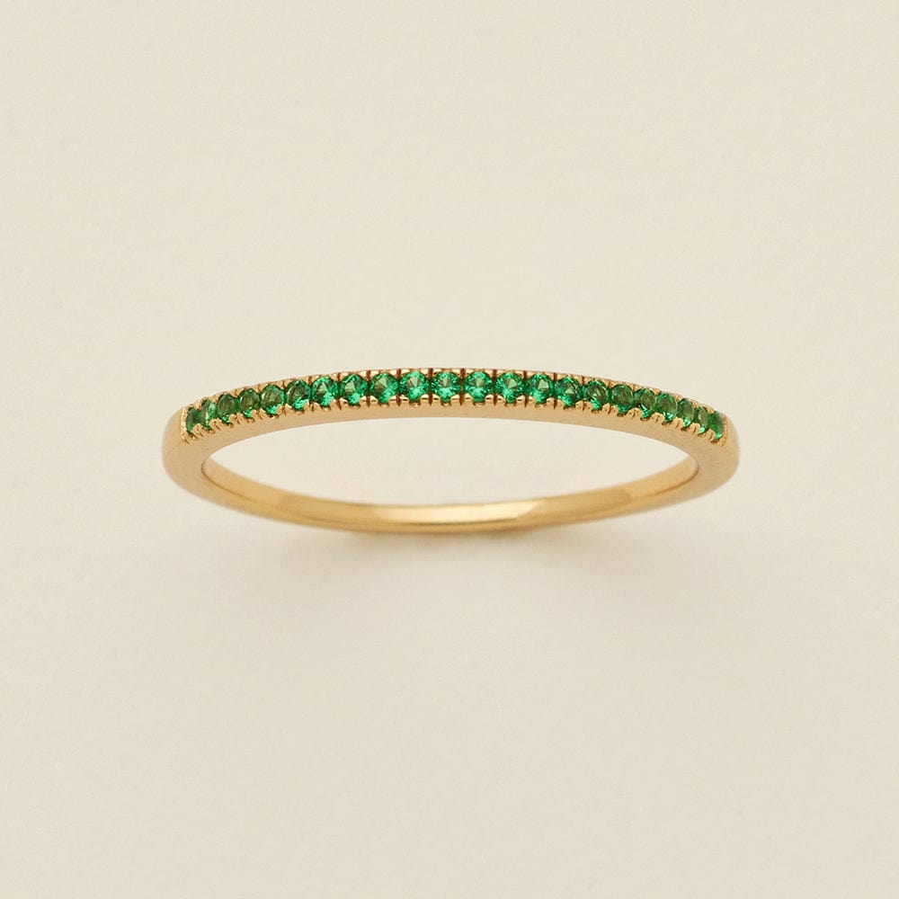 May Birthstone Stacking Ring Gold Vermeil / 5 Ring