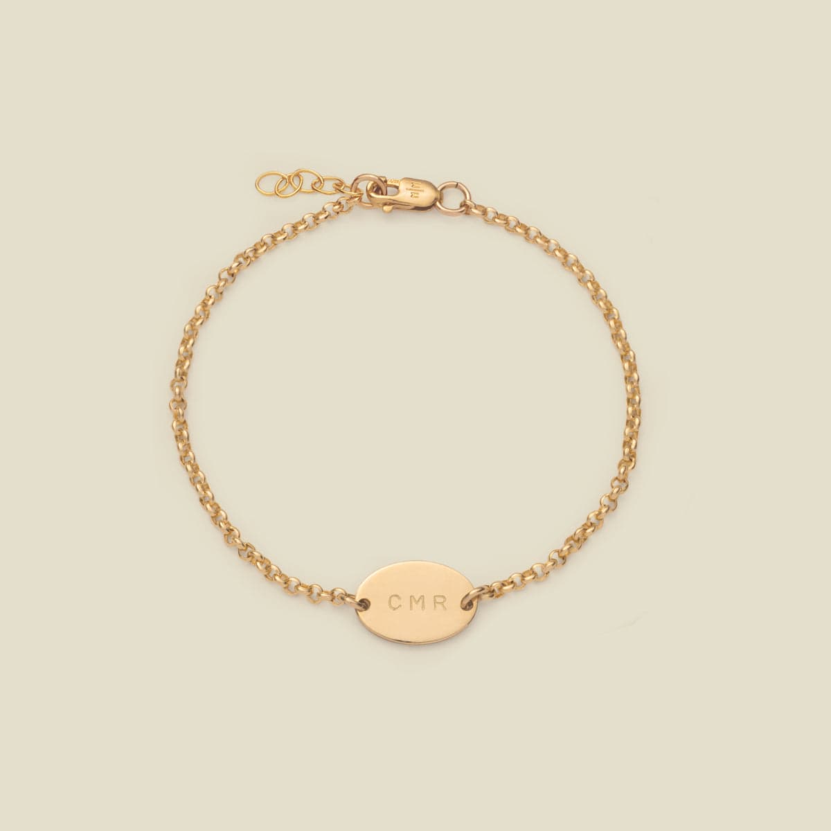 Mini Oval Bracelet Gold Filled / 6" Bracelet