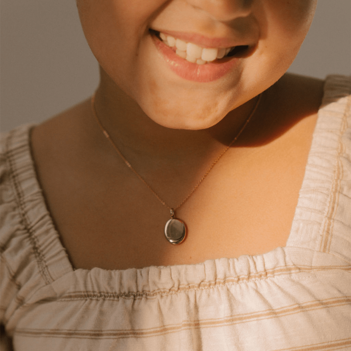 Mini Oval Locket Necklace | The Little's Collection Necklace