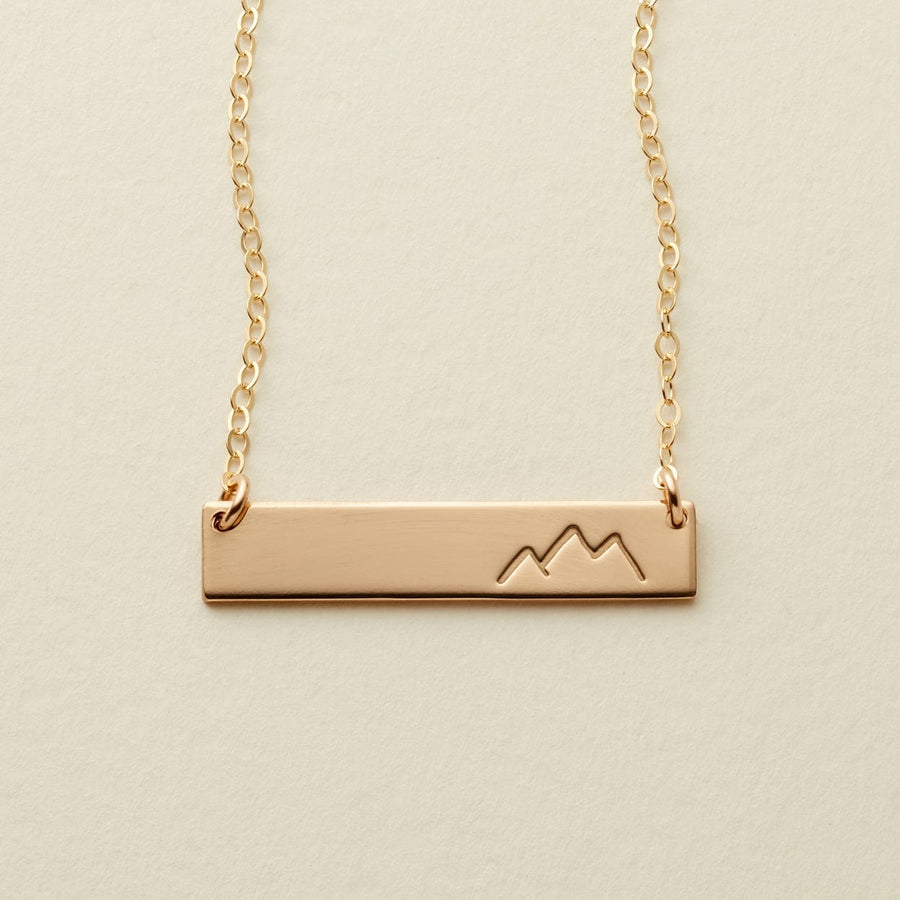 Mountain Bar Necklace | 1.25" horizontal bar | Final Sale