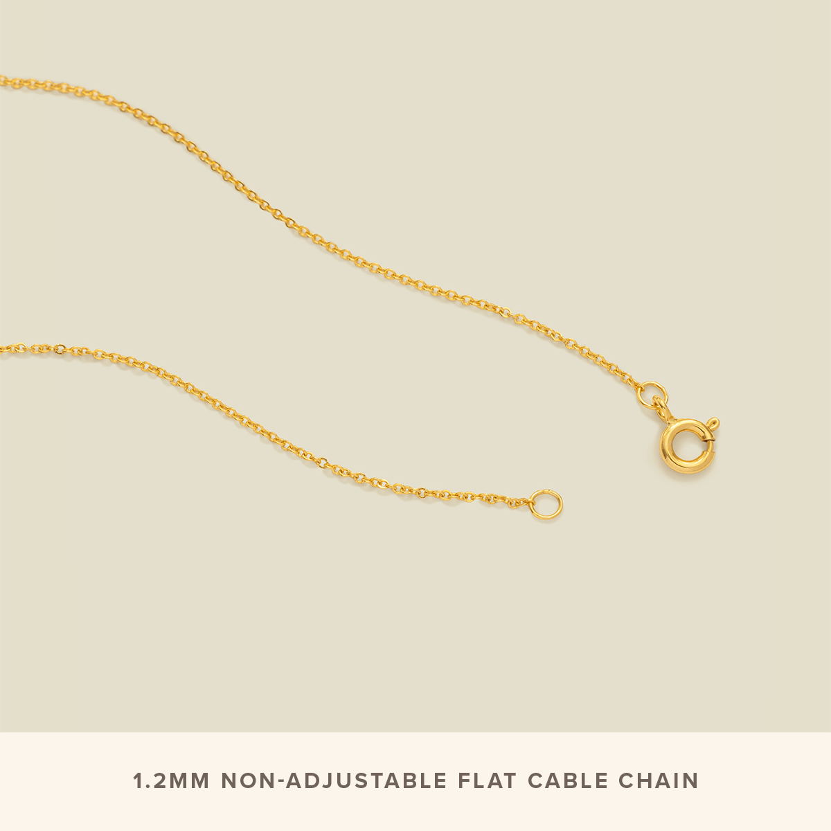 Non-Adjustable Flat Cable Chain | Final Sale Necklace