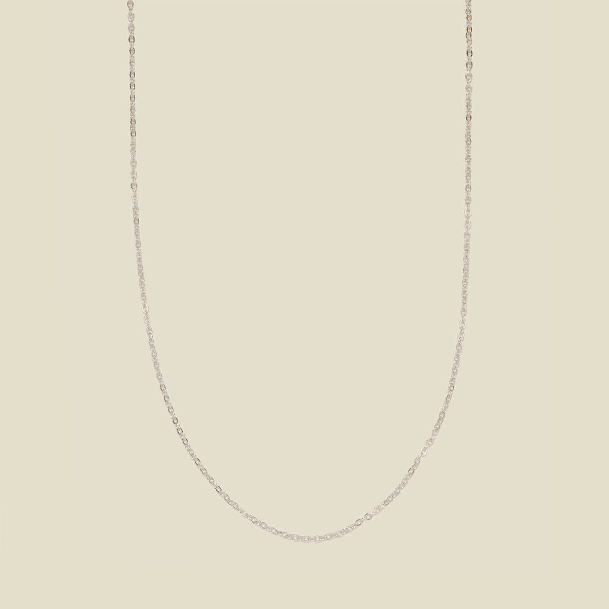 Non-Adjustable Flat Cable Chain | Final Sale Silver / 1.2mm / 16" Necklace