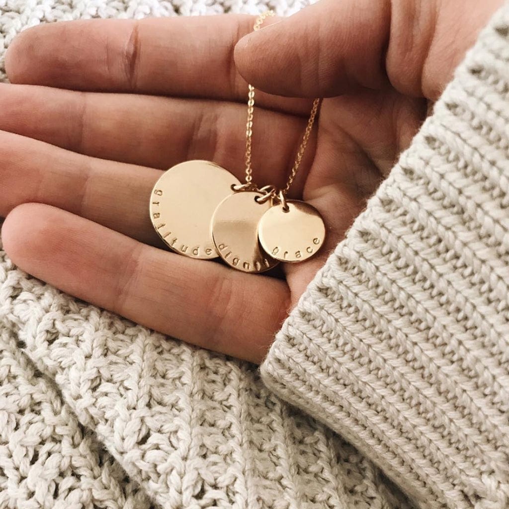 Pineapple Engraved Disc Necklace — Catalyst for Courage