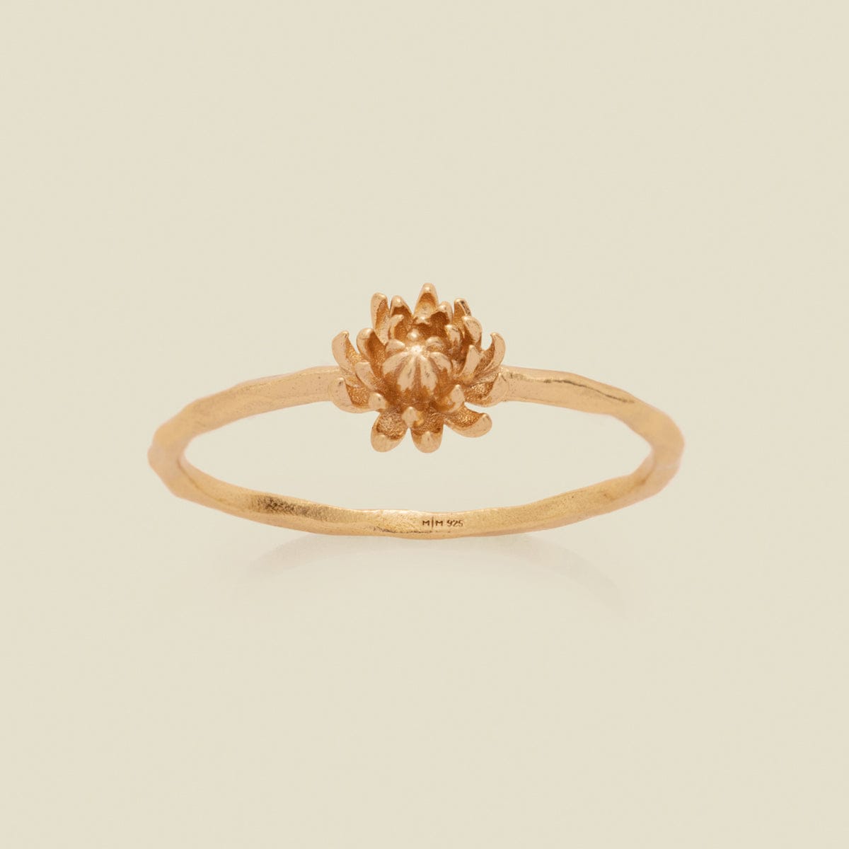 November Birth Flower Ring Gold Vermeil / 5 Ring