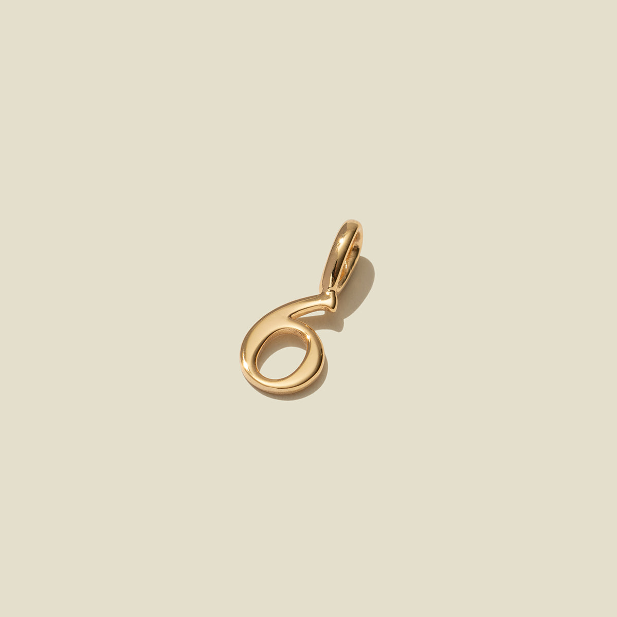 Number 6 Charm Gold Vermeil Add Ons