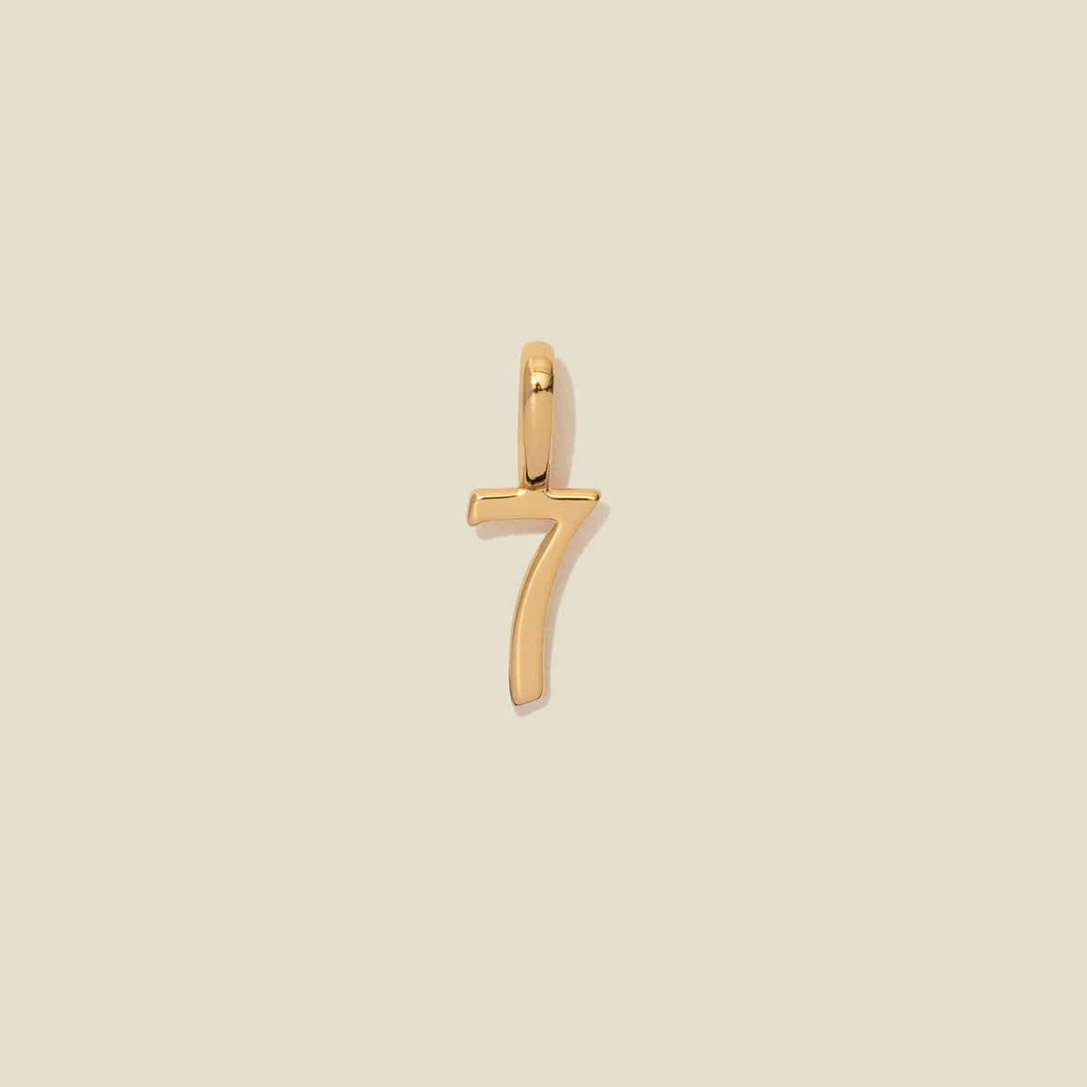 Number 7 Charm Gold Vermeil Add Ons