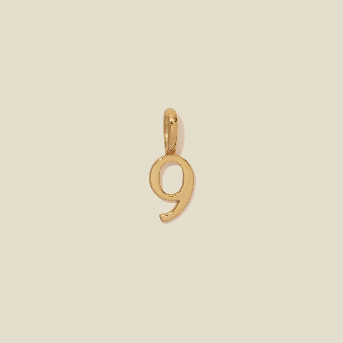 Number 9 Charm Gold Vermeil Add Ons