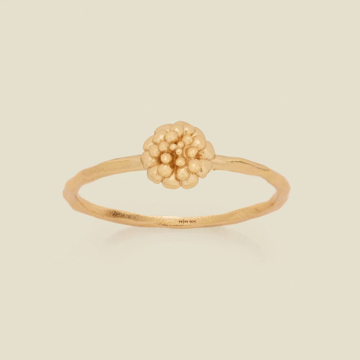 October Birth Flower Ring Gold Vermeil / 5 Ring