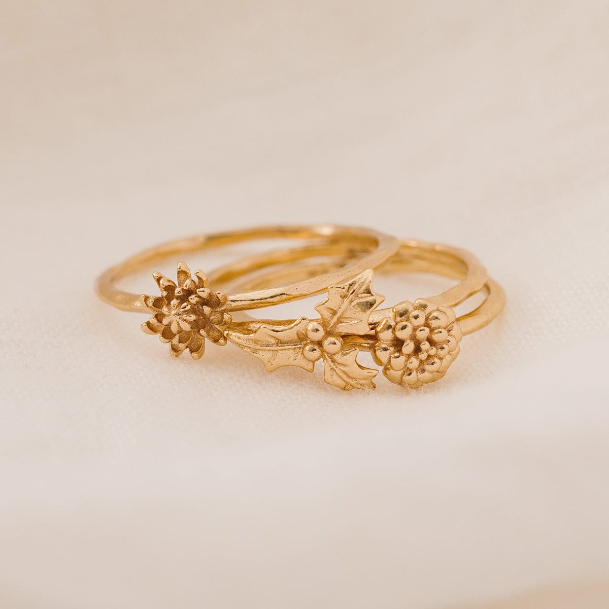Golden Small Flower Ring – GIVA Jewellery