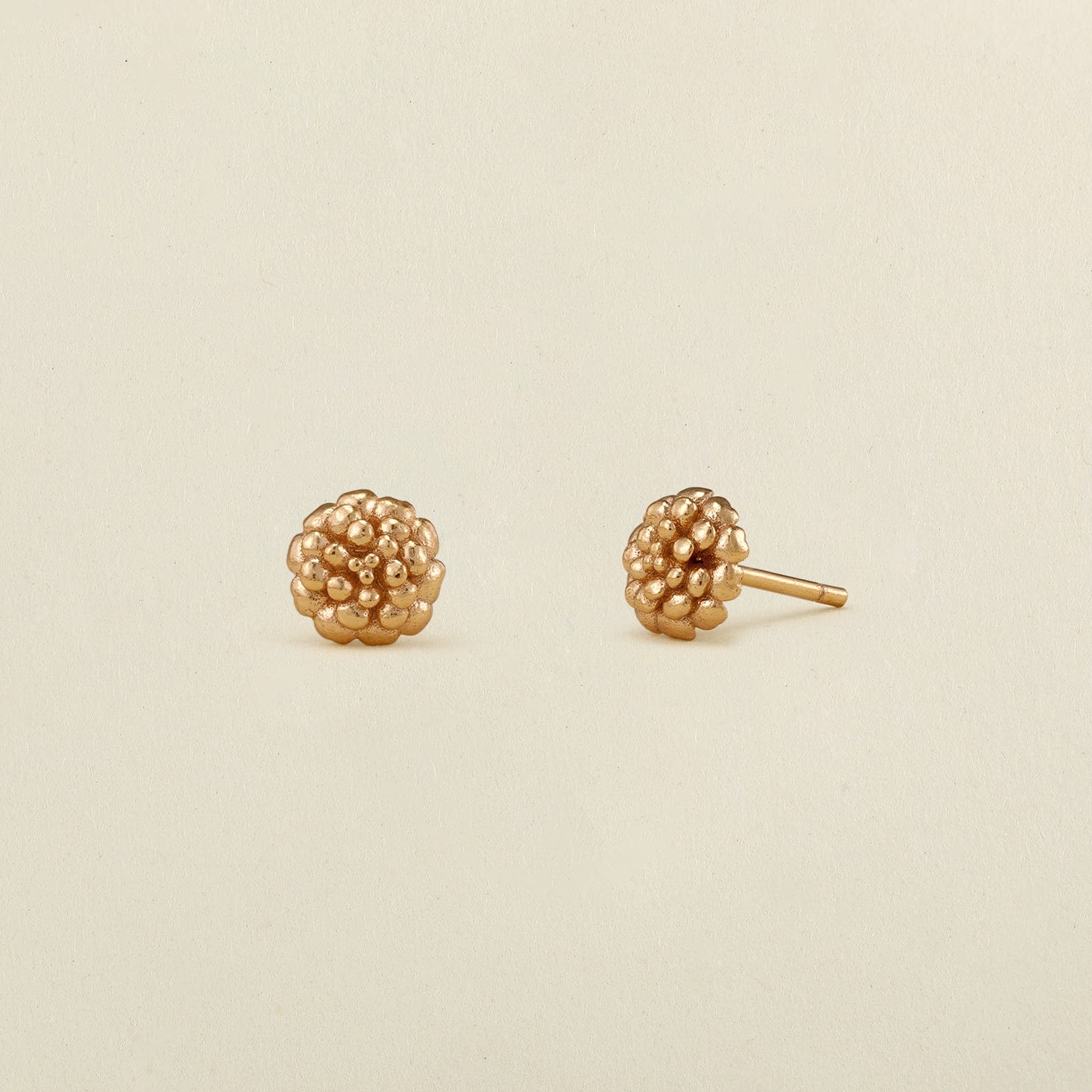 October Birth Flower Stud Earrings Gold Vermeil Earring