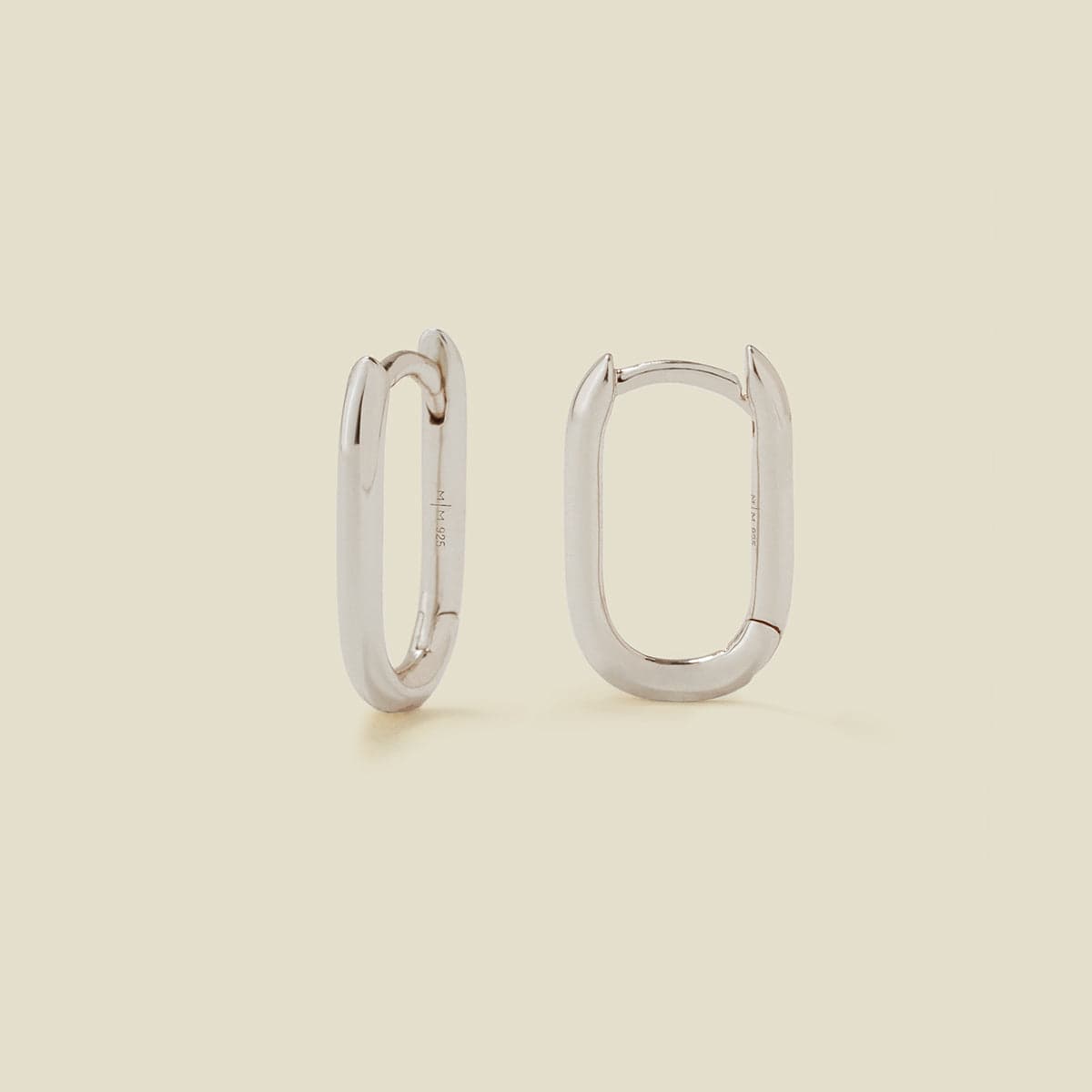 Paperclip Hoop Earrings Silver Earring