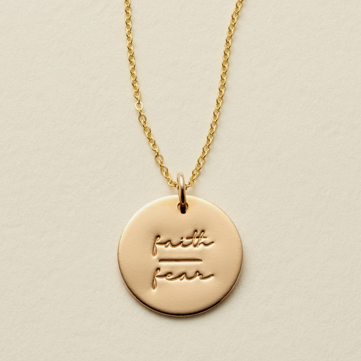 Pause Collection - 5/8" Gold Filled / 16"-18" / Faith-Fear Necklace