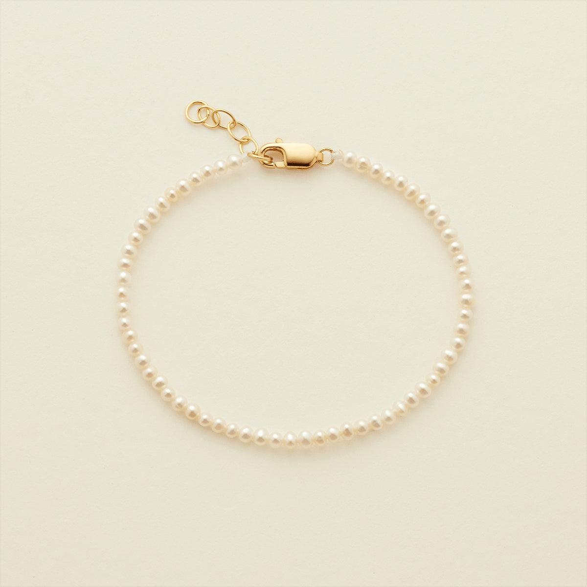 Pearl Strand Bracelet Gold Vermeil / 6" Bracelet