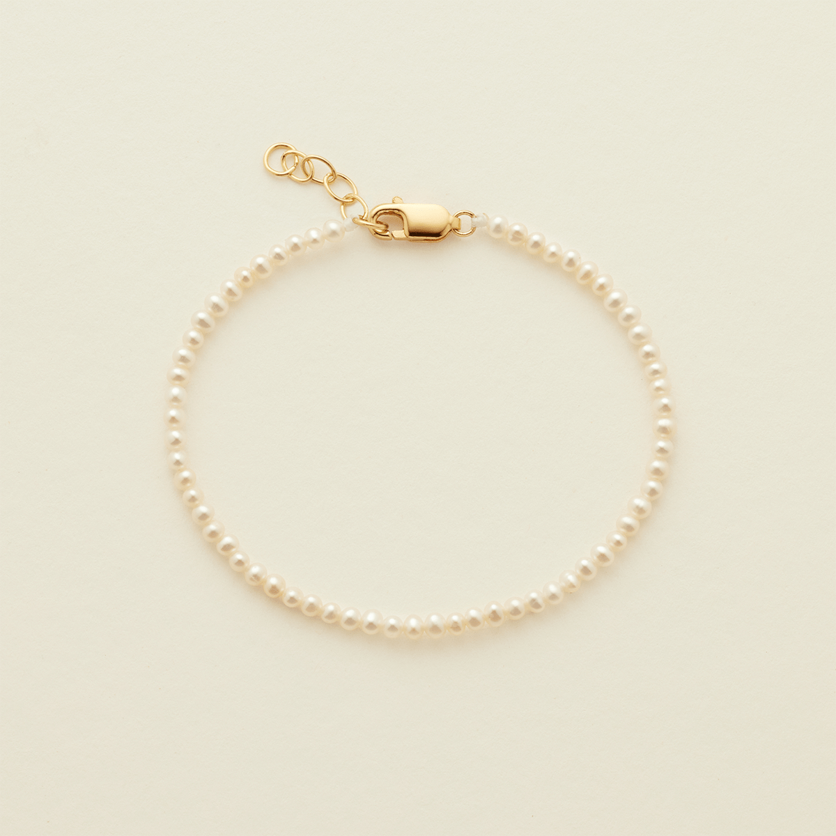Pearl Strand Bracelet Gold Vermeil / 6" Bracelet