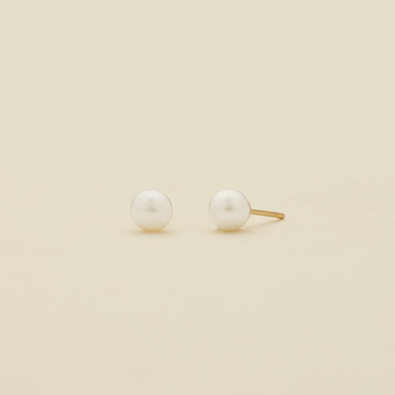 Pearl Stud Earrings Gold Vermeil Earring