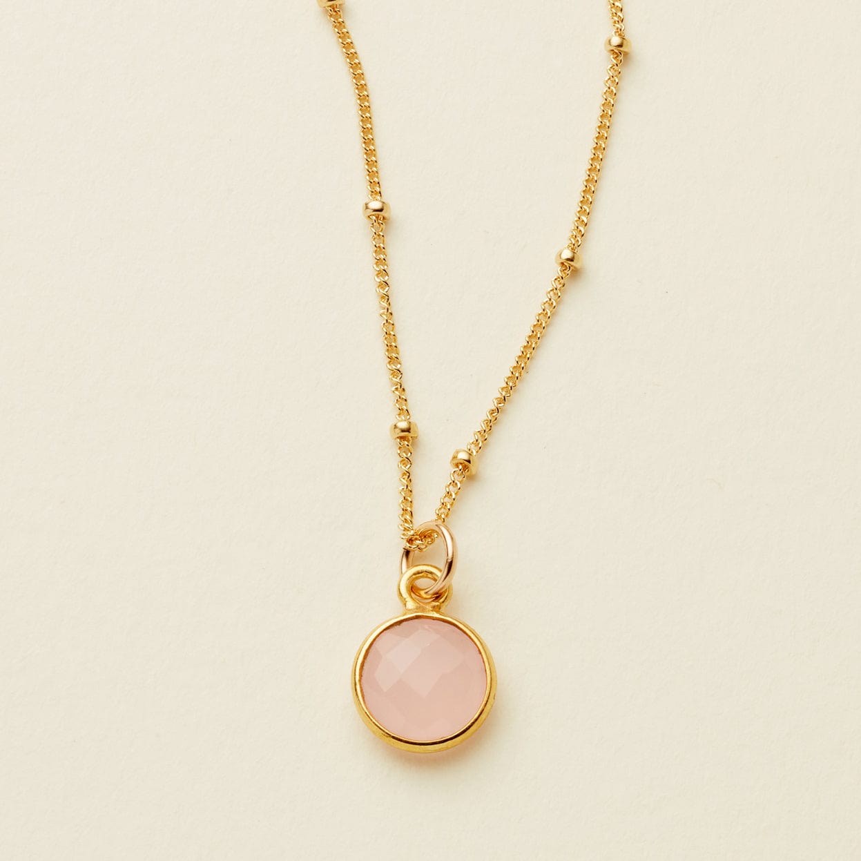 Petal Gemstone Necklace Gold Filled / 16" Necklace
