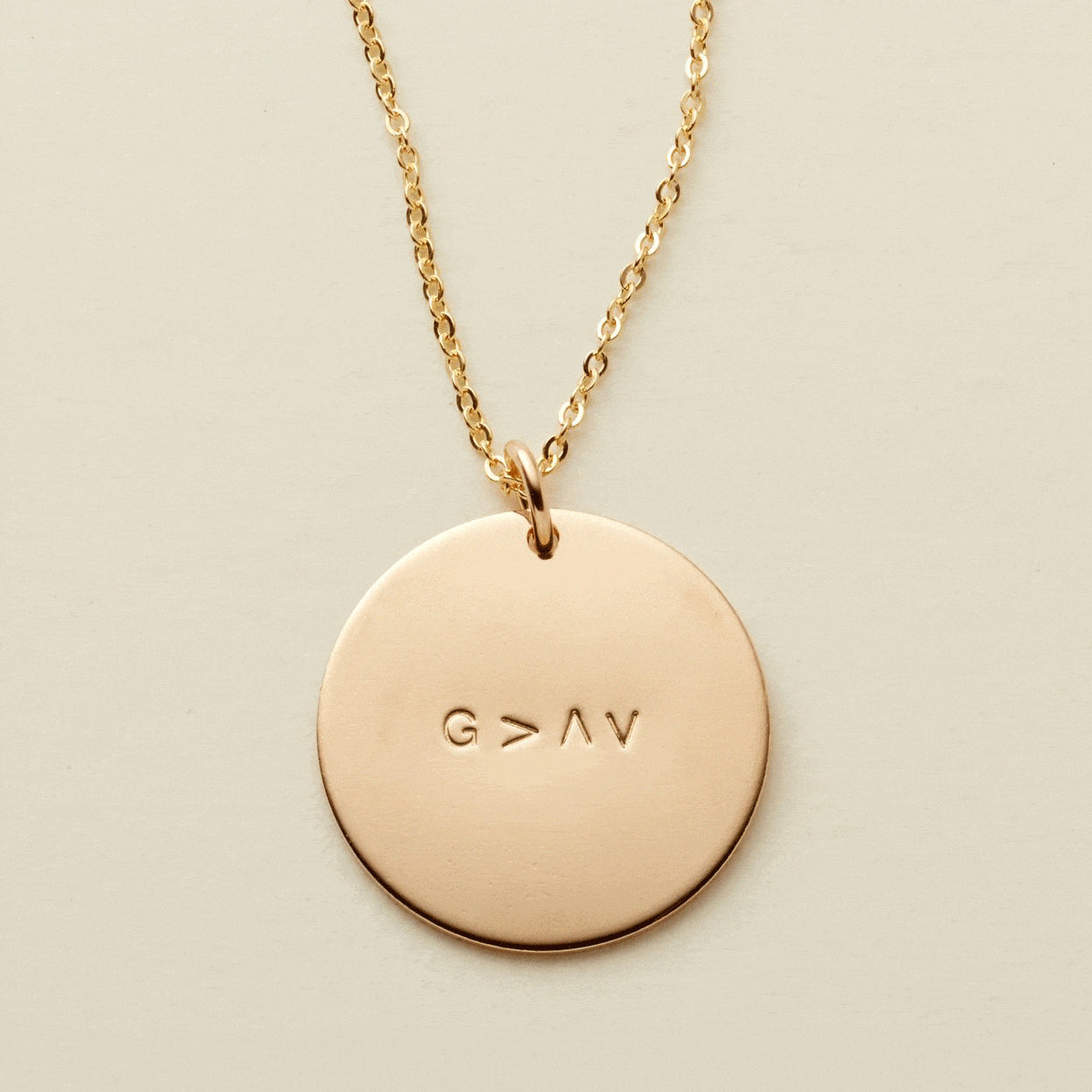 Power Word Disc Necklace | 3/4" Disc Necklace