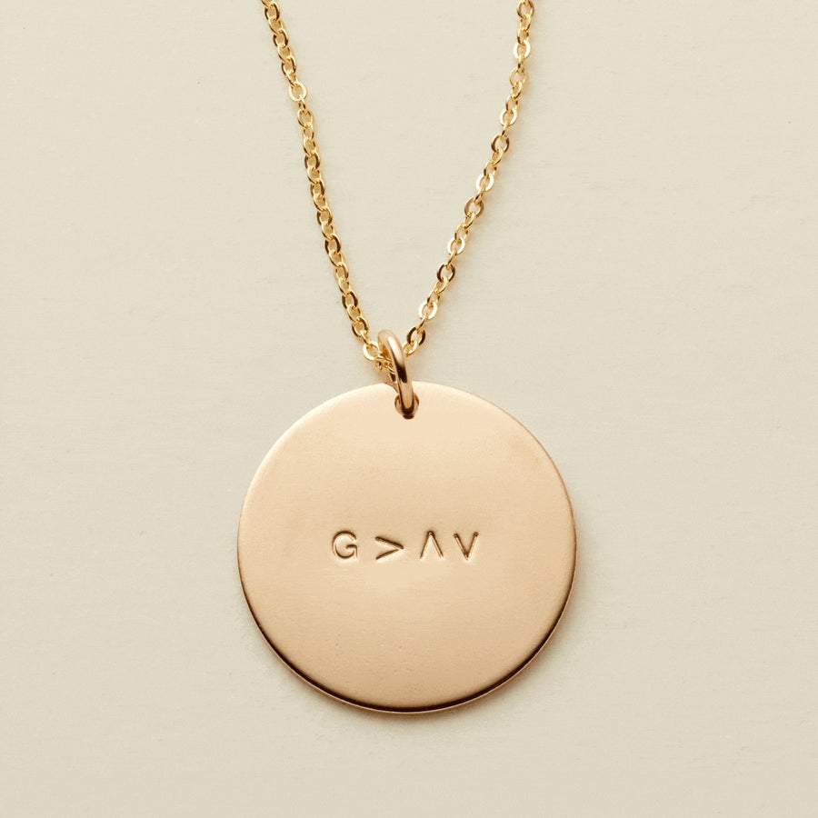 Power Word Disc Necklace | 3/4" Disc