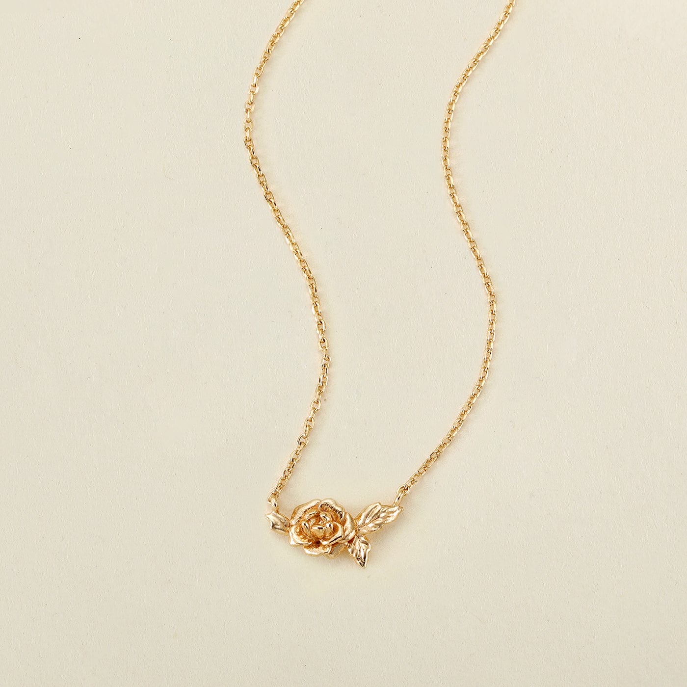 September Everbloom Birth Flower Necklace Gold Vermeil Necklace