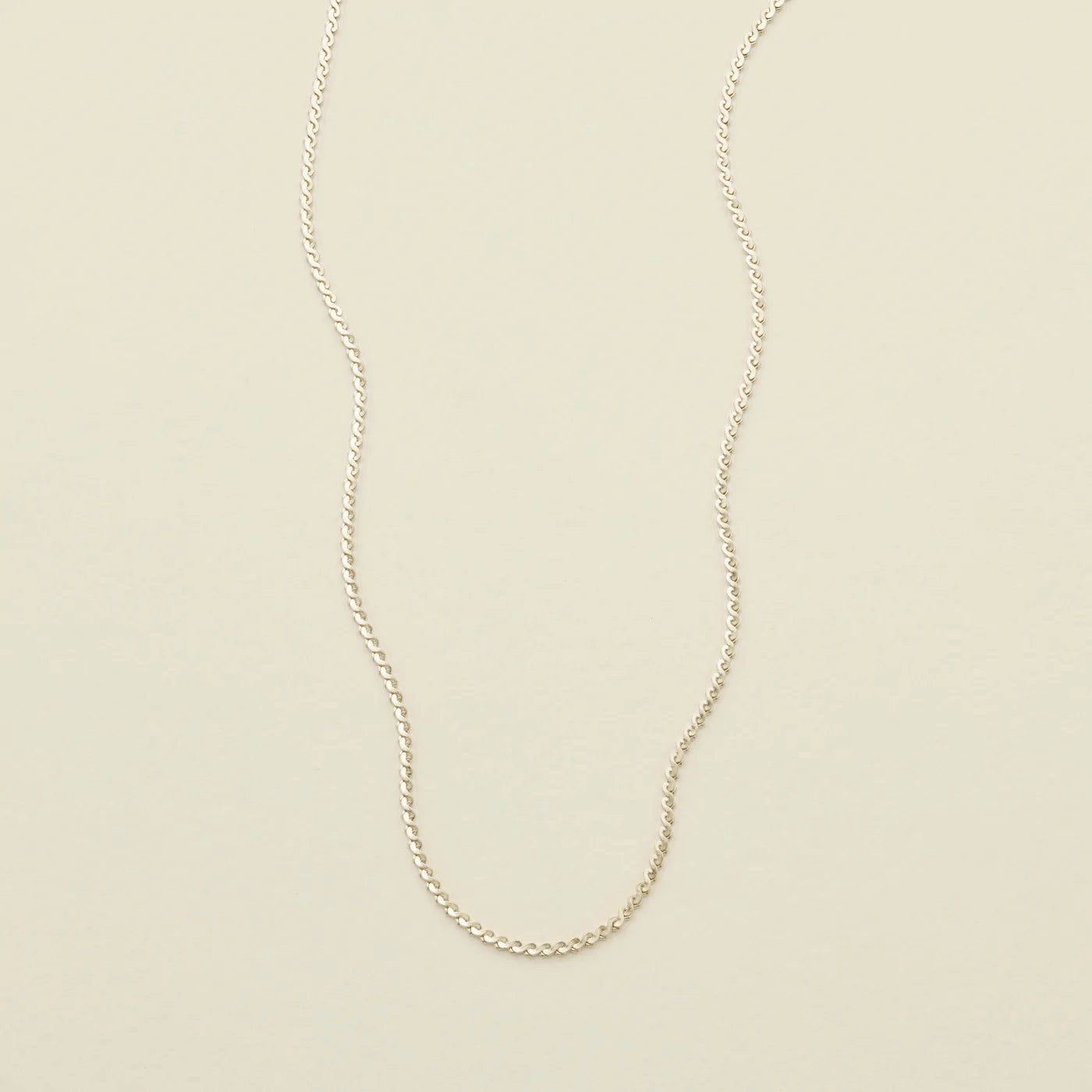 Serpentine Chain Necklace Silver Necklace