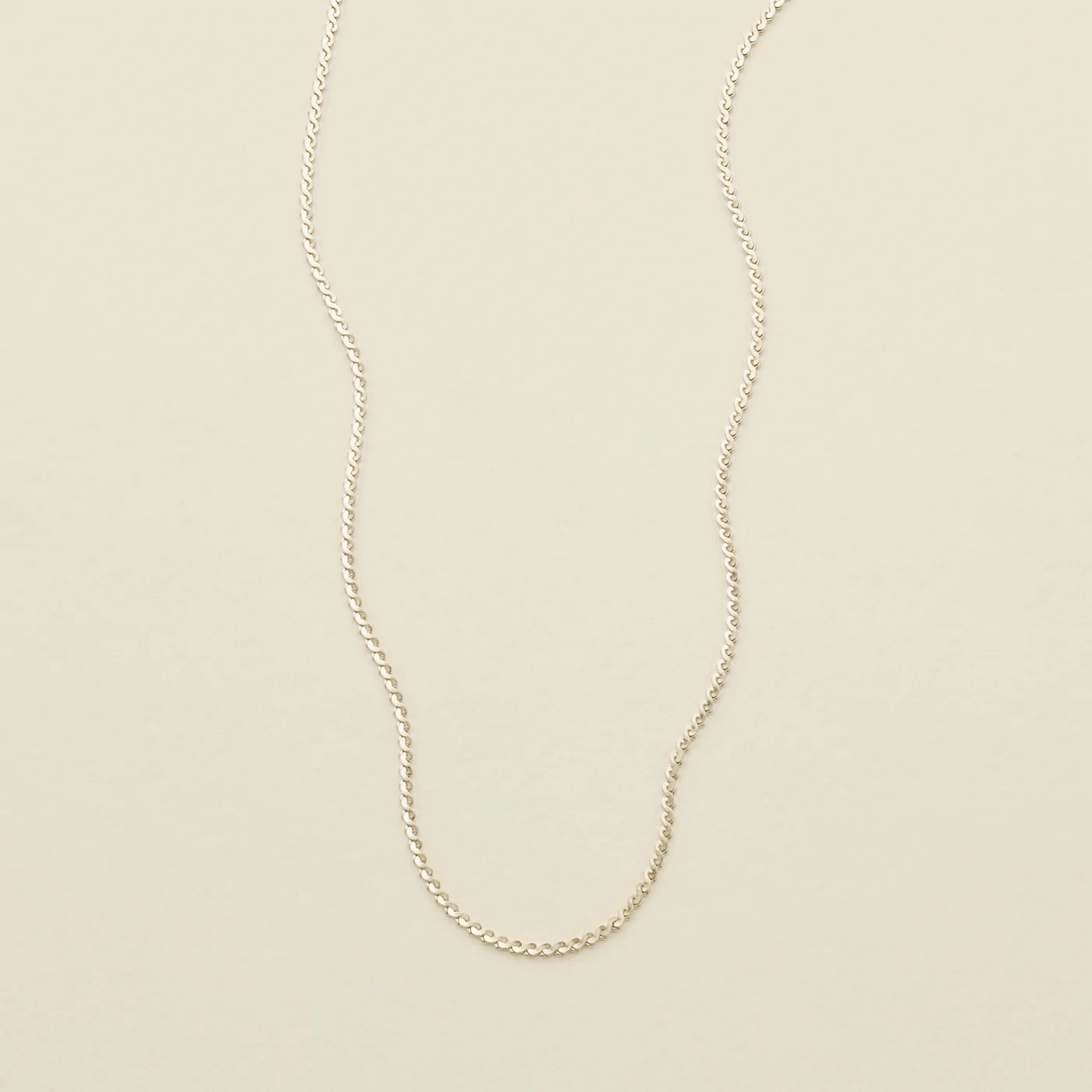 Serpentine Chain Necklace Silver Necklace