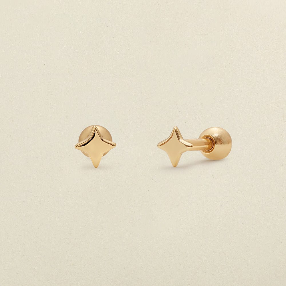 Star Stud Earrings Gold Vermeil Earring