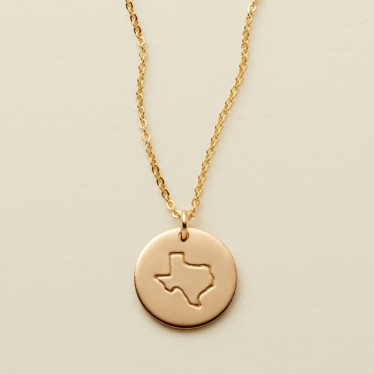 State Disc Necklace- 1/2" Necklace