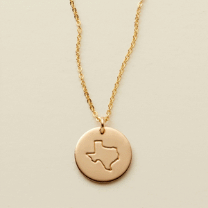 State Disc Necklace- 1/2"