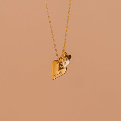 Sweetheart Love Necklace - Custom Heart Gold Necklace | Made By Mary