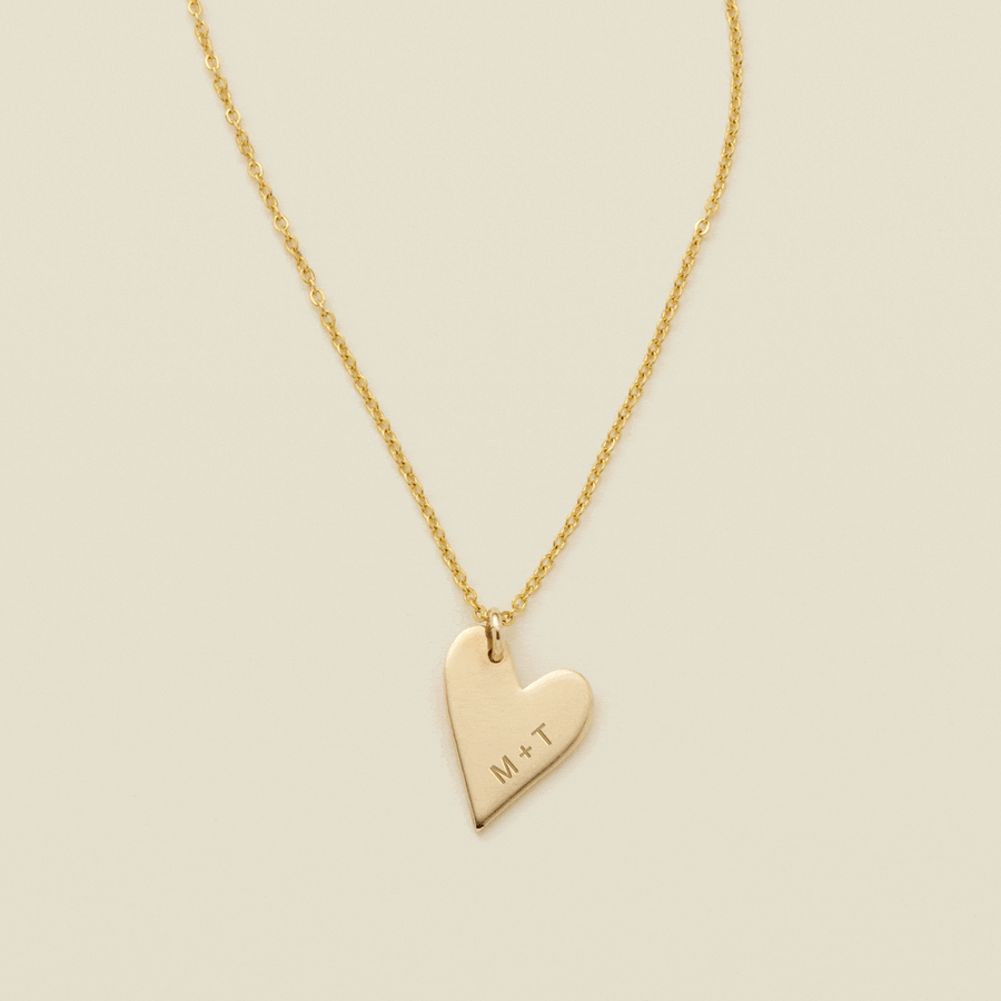 Sweetheart Love Necklace - Custom Heart Gold Necklace | Made By Mary