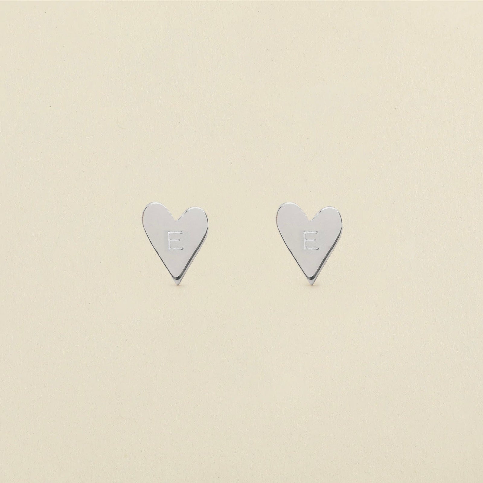Sweetheart Stud Earrings Silver Earring