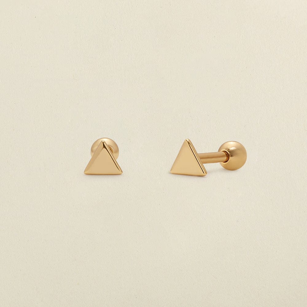 Triangle Stud Earrings | Final Sale Gold Vermeil Earring