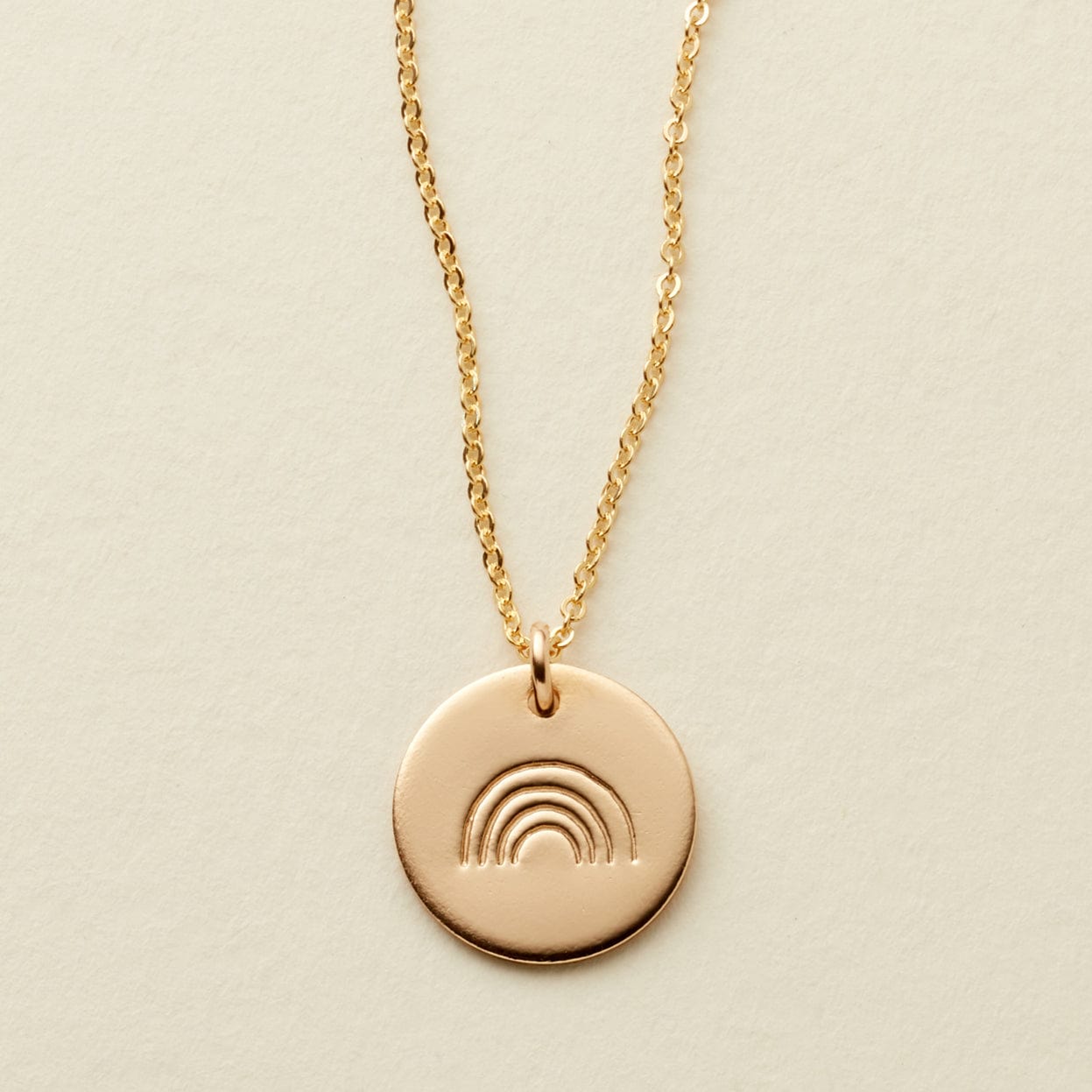 Wonder Disc Necklace Gold Filled / Rainbow / 16"-18" Necklace